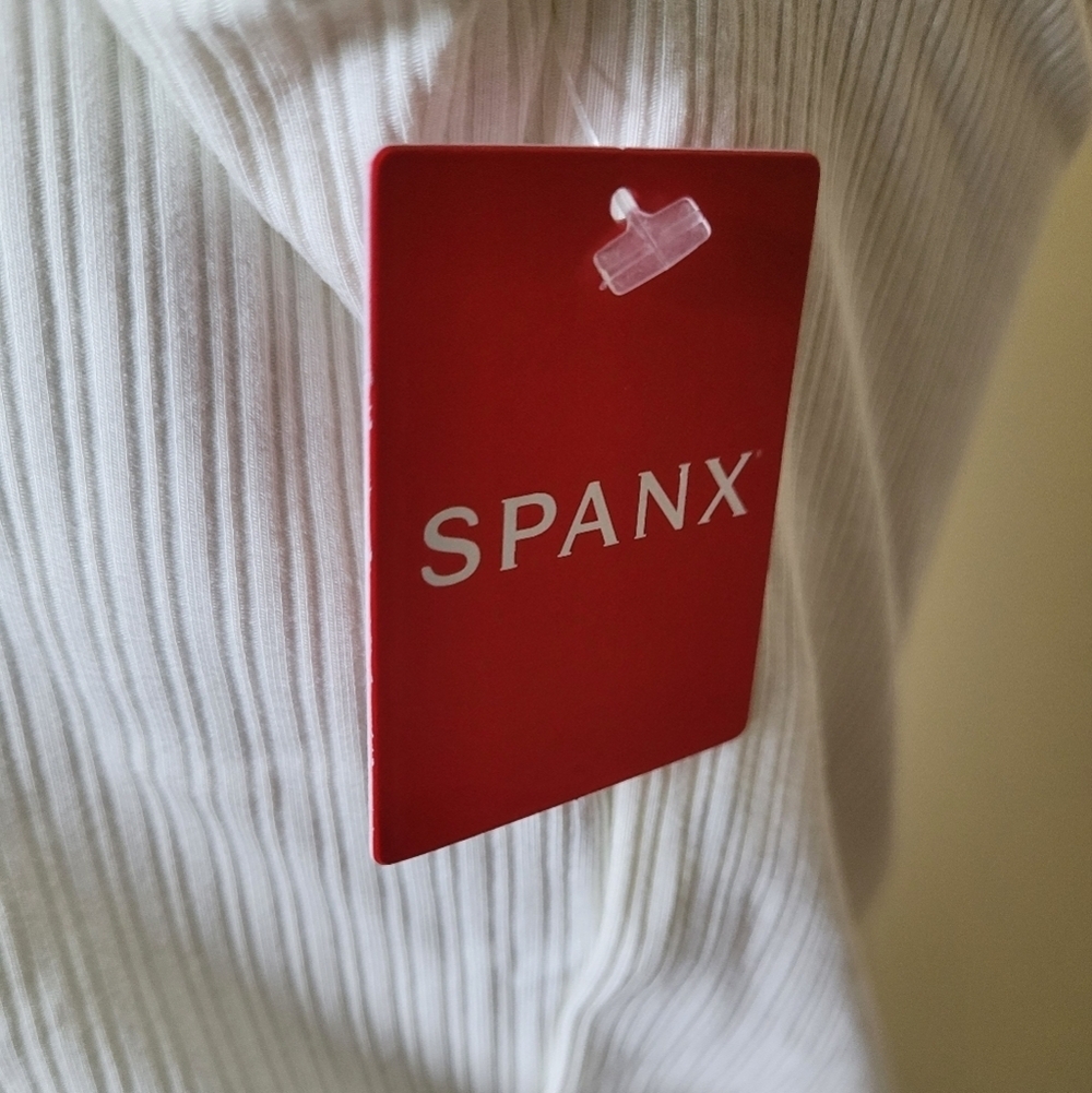SPANX Ribbed One-Shoulder Top In Powder NWT - Picture 7 of 8